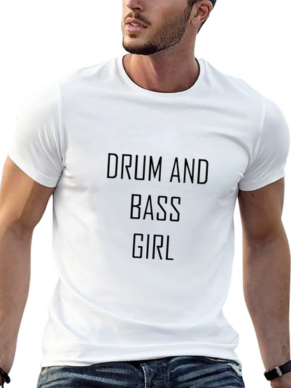 Drum and Bass Girl Black T-Shirt