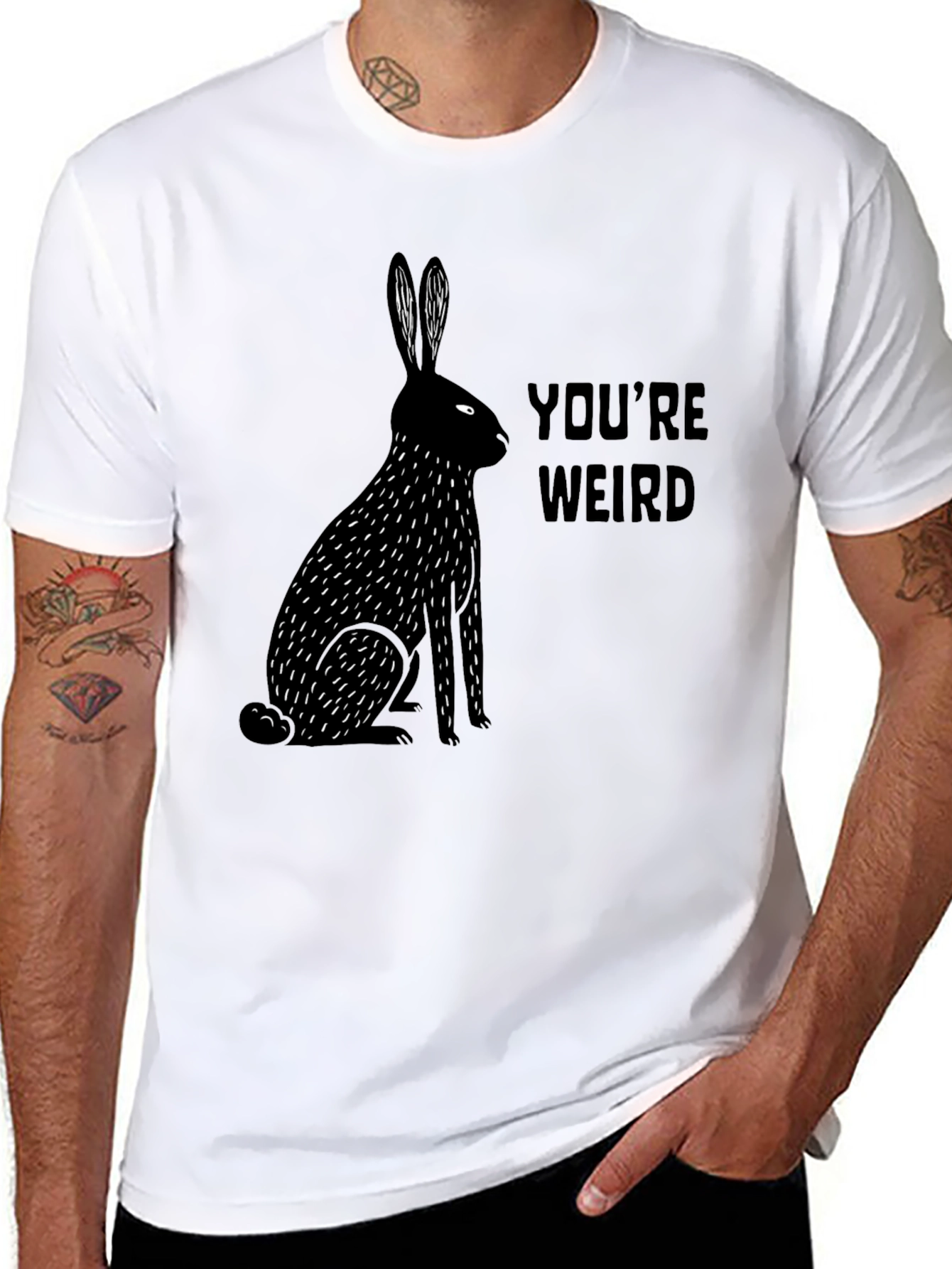 Youre Weird Rabbit Graphic Tee