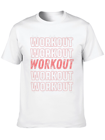 Workout Graphic Tee - Mens Fitness Shirt