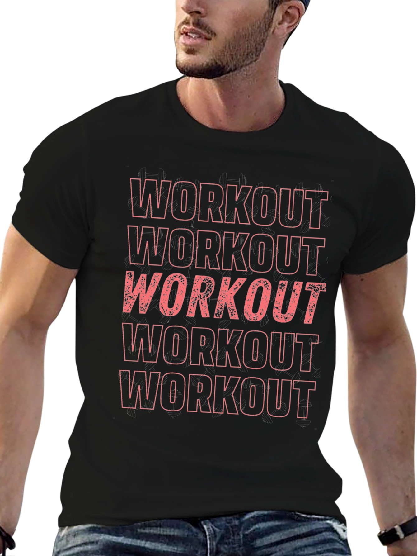 Workout Graphic Tee - Mens Fitness Shirt