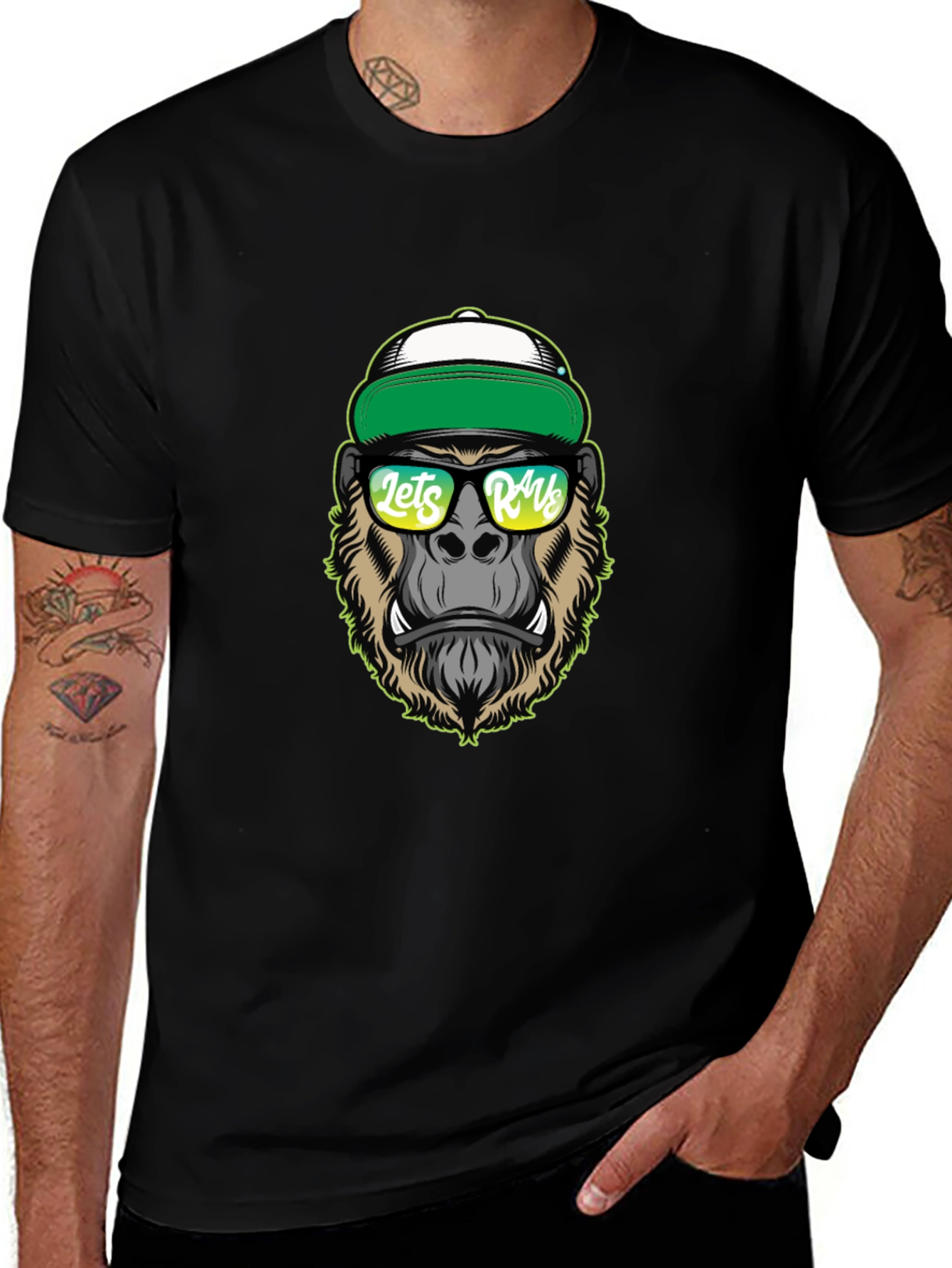 Cool Gorilla Graphic Tee - Lets Rage T-Shirt