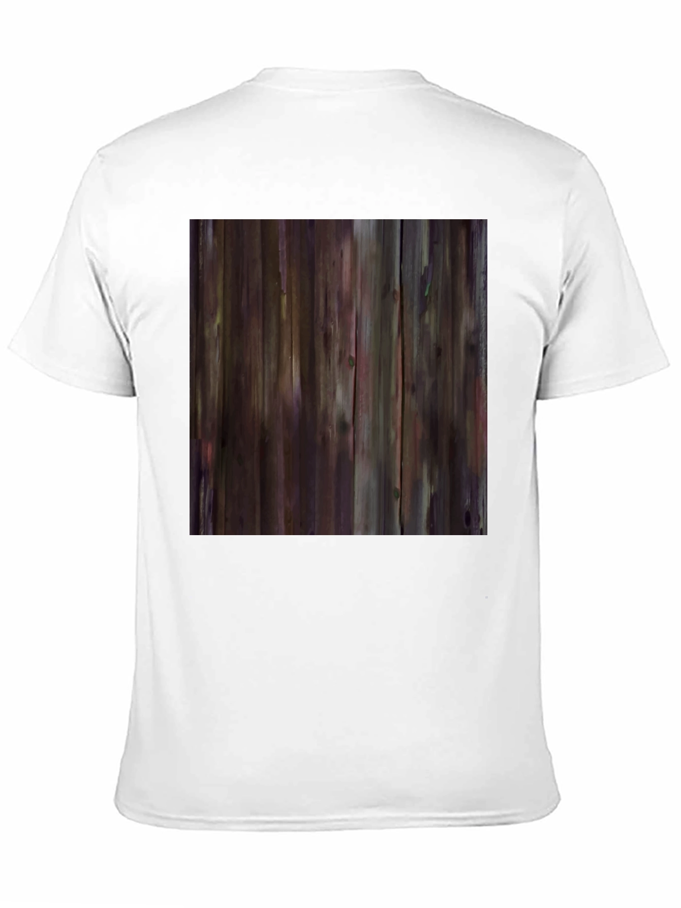 Rustic Wood Grain Graphic Tee - Black