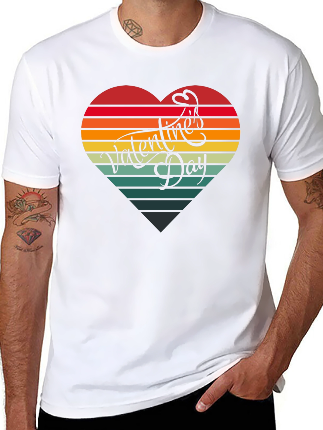 Valentines Day Heart Graphic Tee