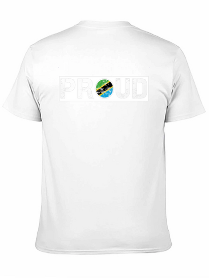 Proud Tanzania Flag Graphic Tee - Black T-Shirt