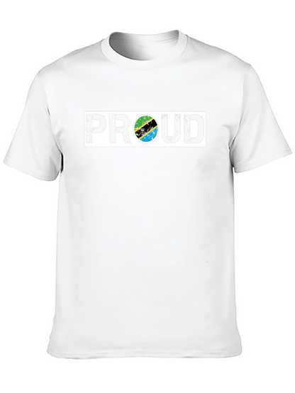 Proud Tanzania Flag Graphic Tee - Black T-Shirt
