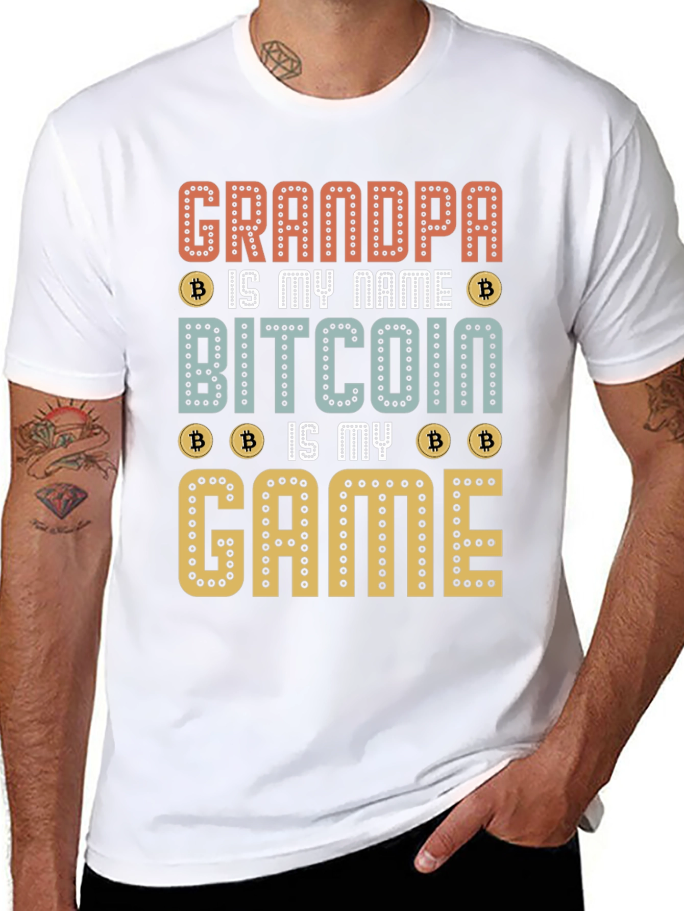 Grandpa Bitcoin Game T-Shirt - Crypto Lover Gift