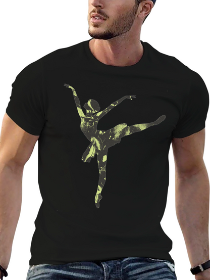 Ballerina Graphic Tee - Soft Black Cotton