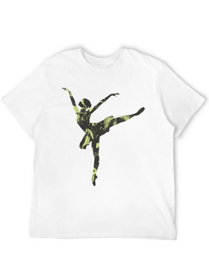 Ballerina Graphic Tee - Soft Black Cotton
