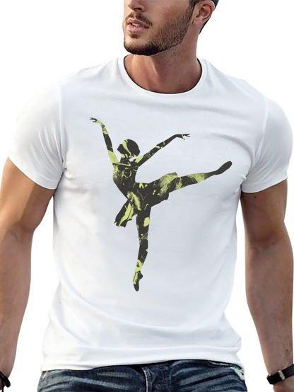 Ballerina Graphic Tee - Soft Black Cotton