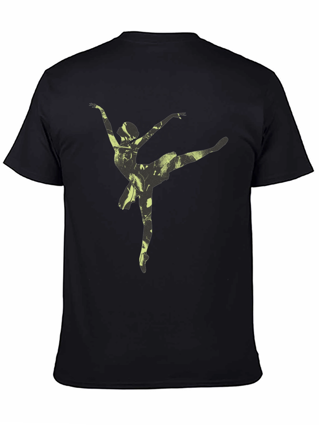 Ballerina Graphic Tee - Soft Black Cotton