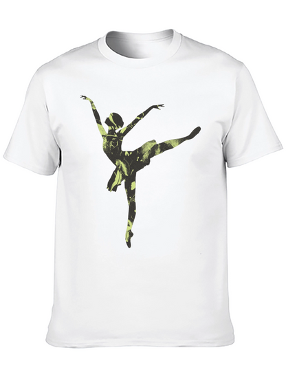 Ballerina Graphic Tee - Soft Black Cotton