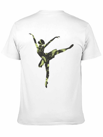 Ballerina Graphic Tee - Soft Black Cotton