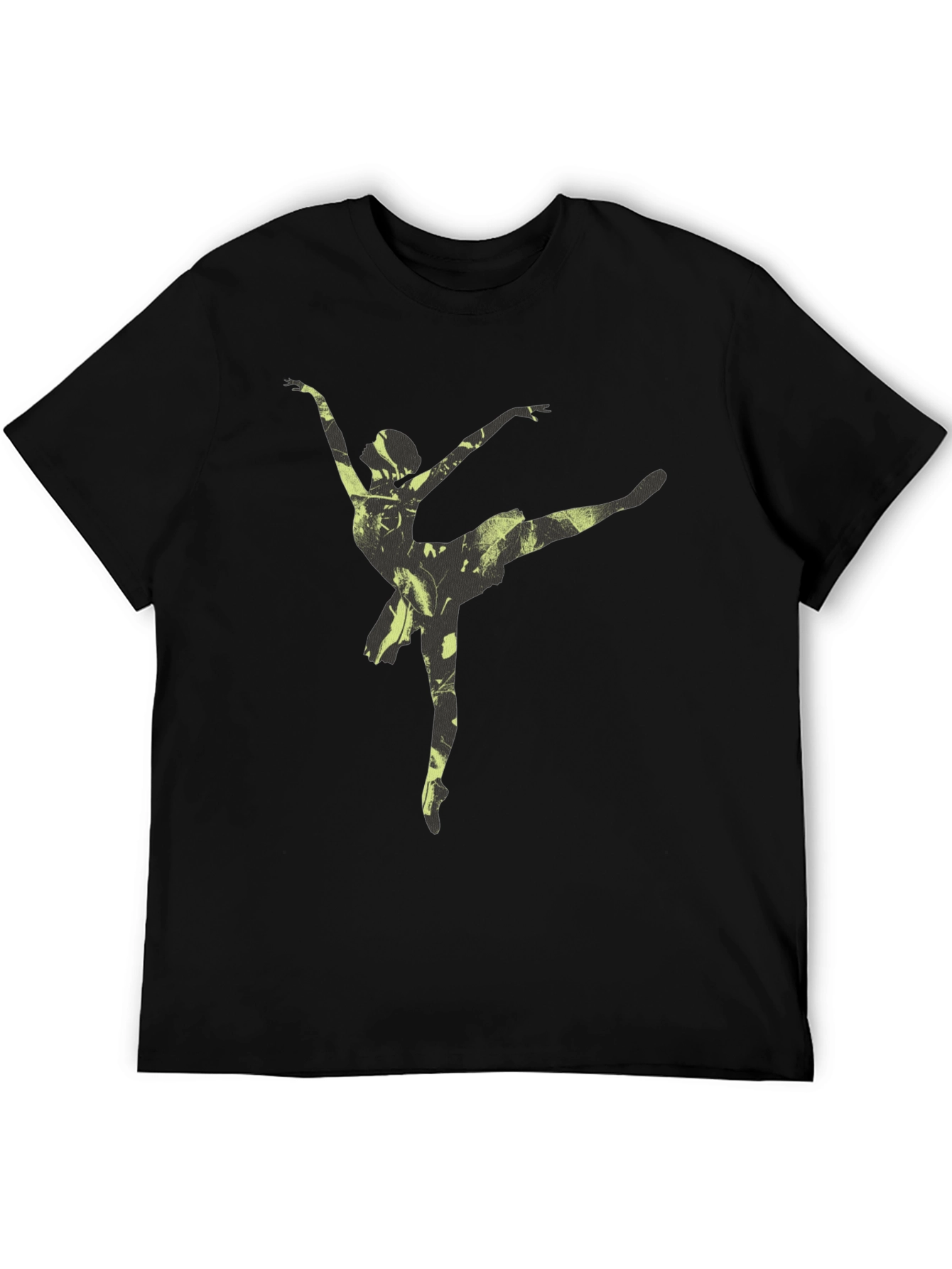 Ballerina Graphic Tee - Soft Black Cotton