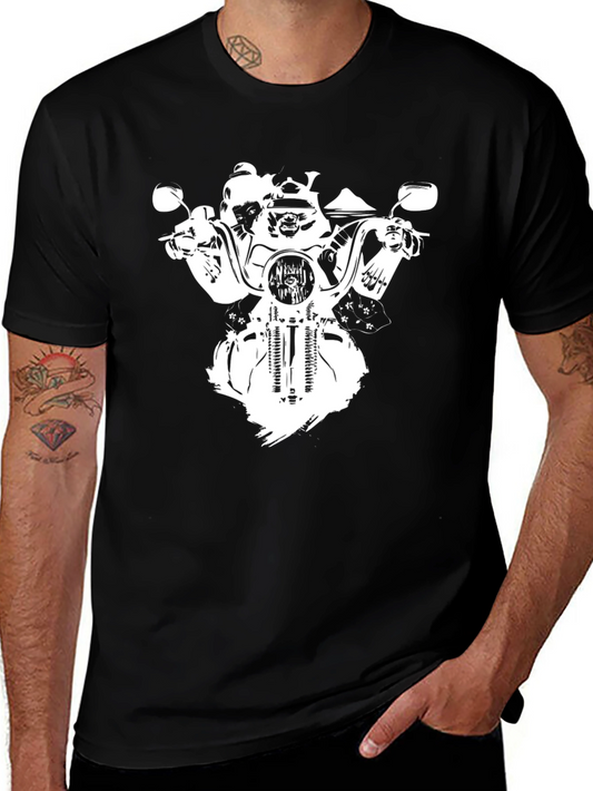 Skull Rider Graphic Tee - Black