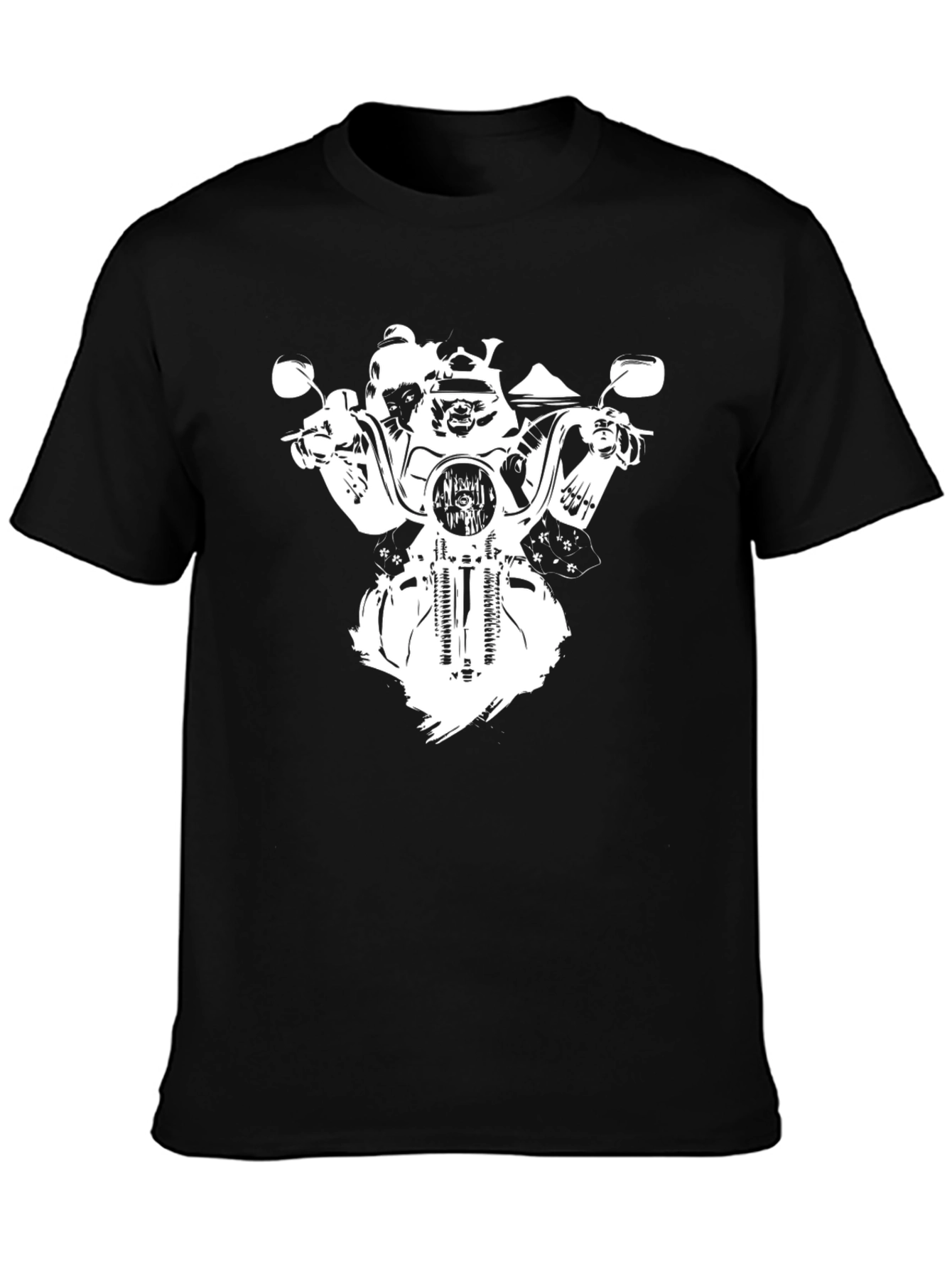 Skull Rider Graphic Tee - Black