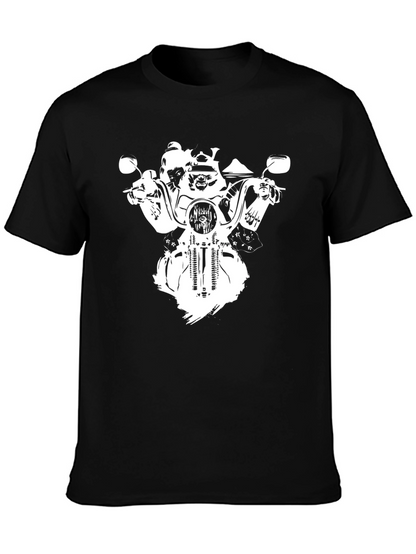 Skull Rider Graphic Tee - Black