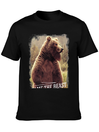 Tame The Beast Bear Graphic Tee - Black