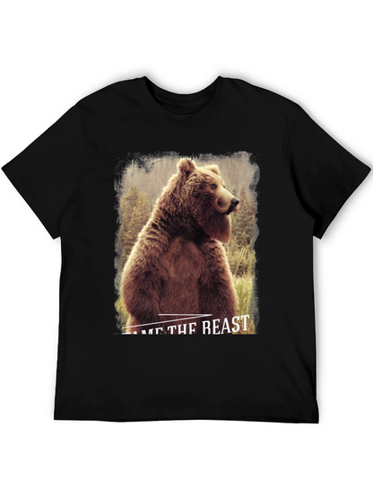 Tame The Beast Bear Graphic Tee - Black