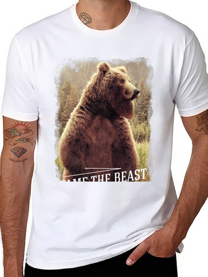 Tame The Beast Bear Graphic Tee - Black