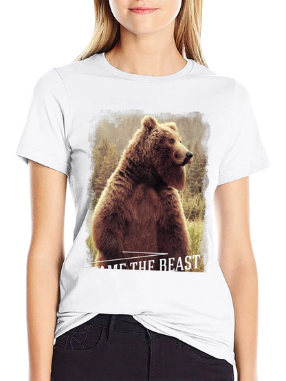 Tame The Beast Bear Graphic Tee - Black
