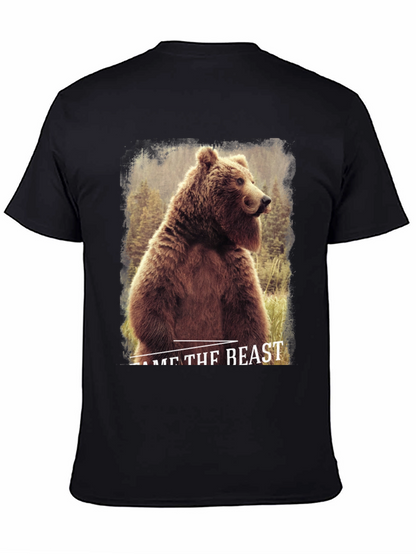 Tame The Beast Bear Graphic Tee - Black