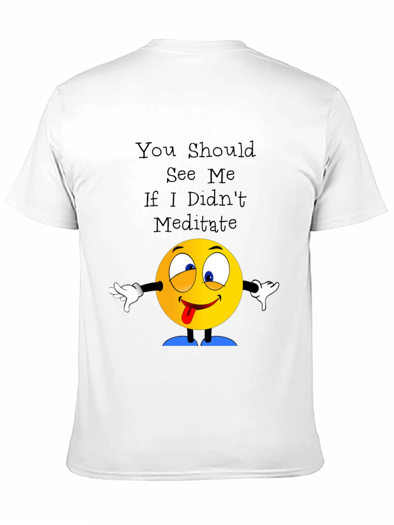 Meditate T-Shirt Crazy Emoji Graphic Tee
