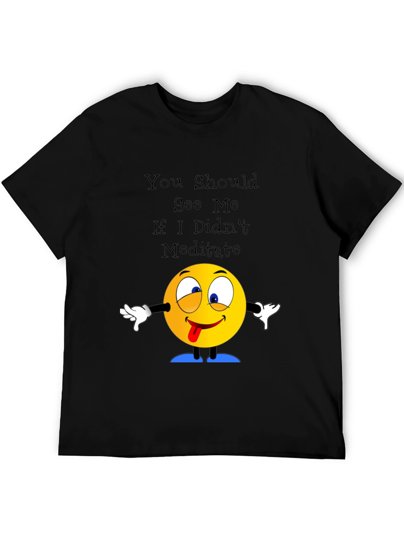 Meditate T-Shirt Crazy Emoji Graphic Tee