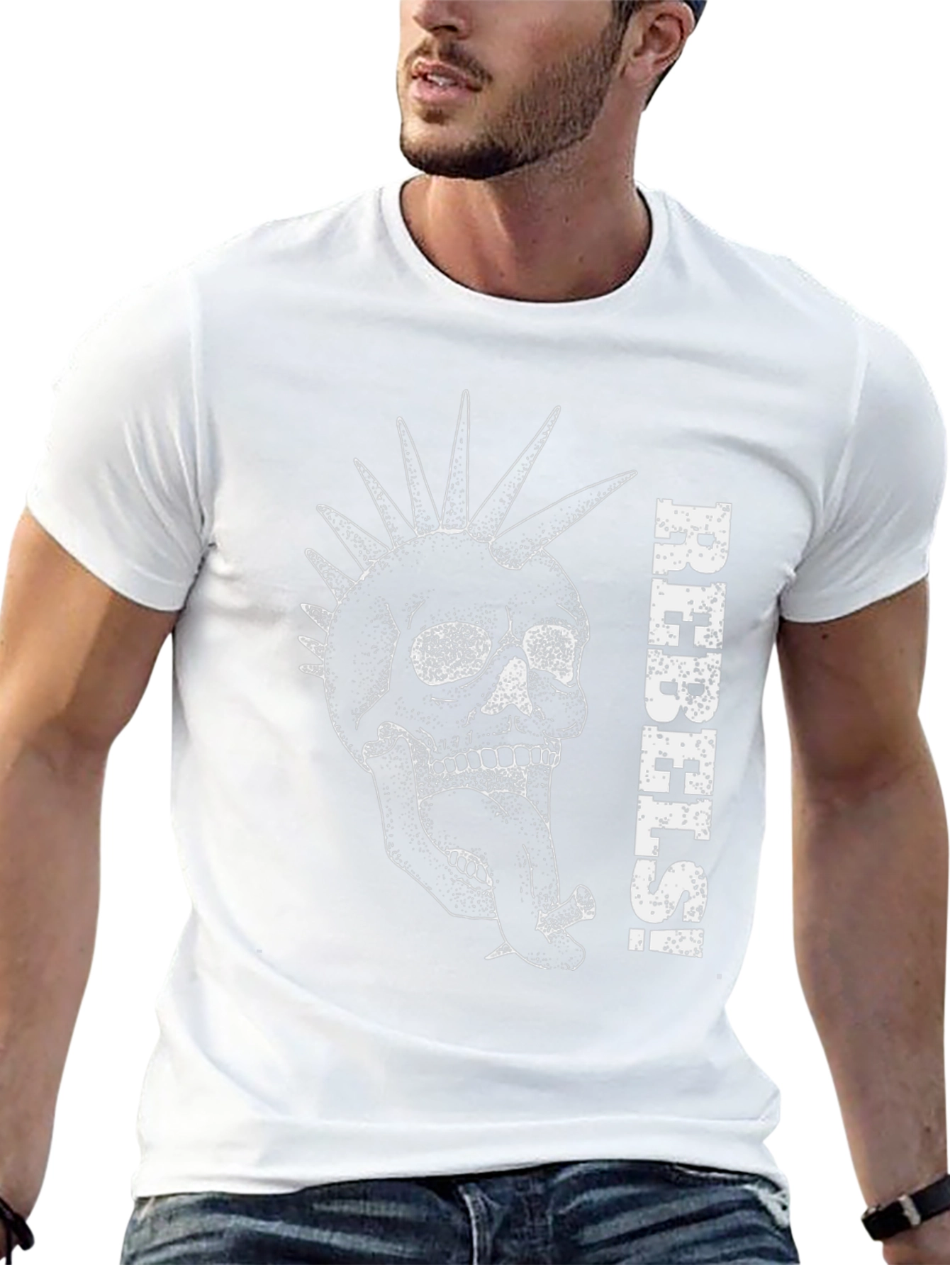 Rebels Skull Graphic Black T-Shirt