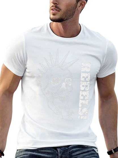 Rebels Skull Graphic Black T-Shirt