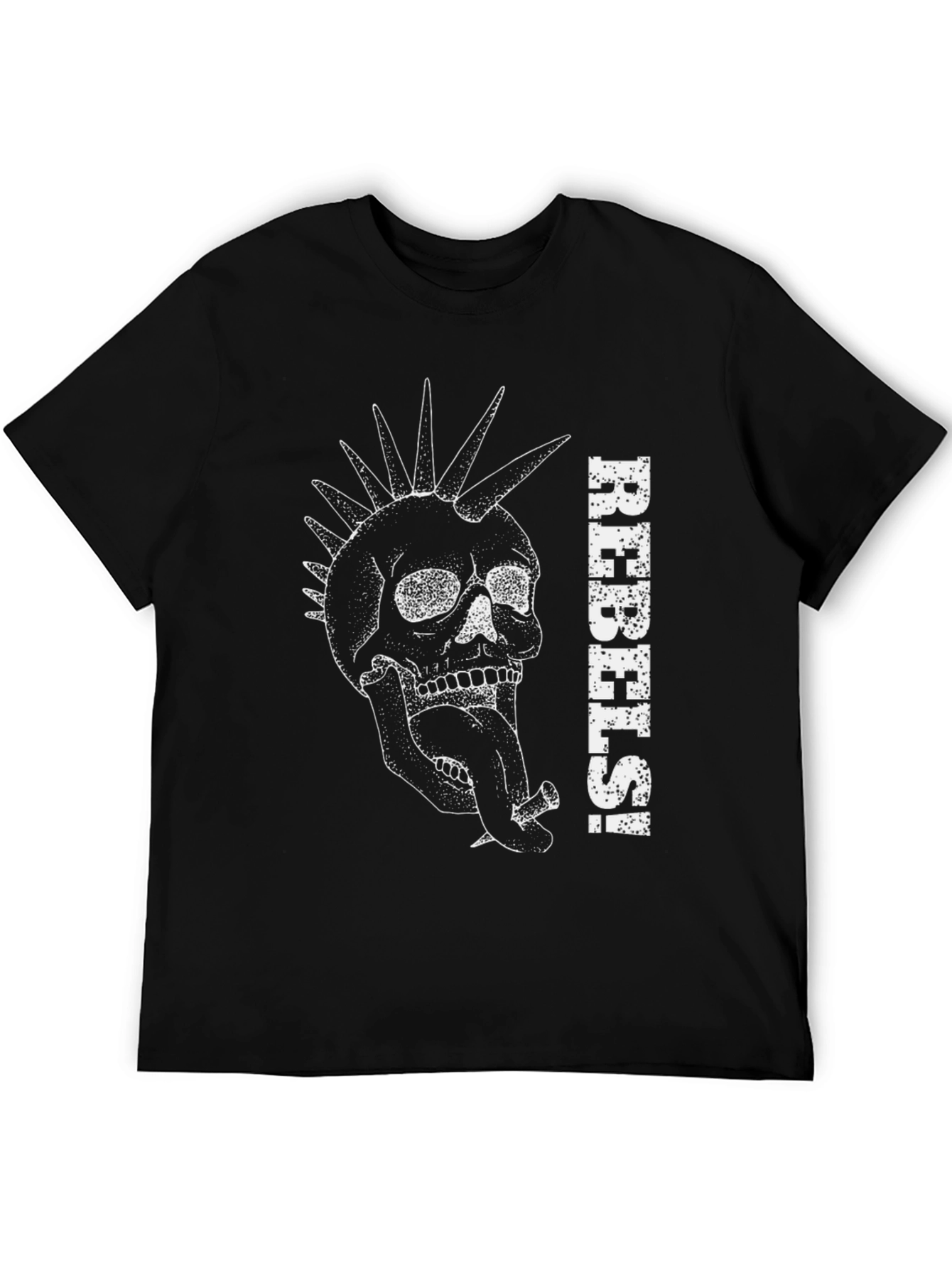 Rebels Skull Graphic Black T-Shirt