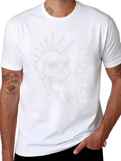 Rebels Skull Graphic Black T-Shirt