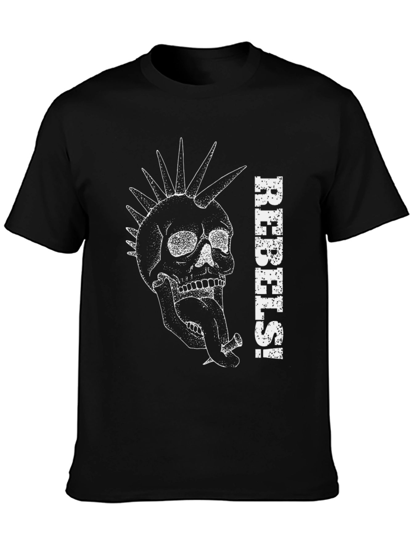 Rebels Skull Graphic Black T-Shirt