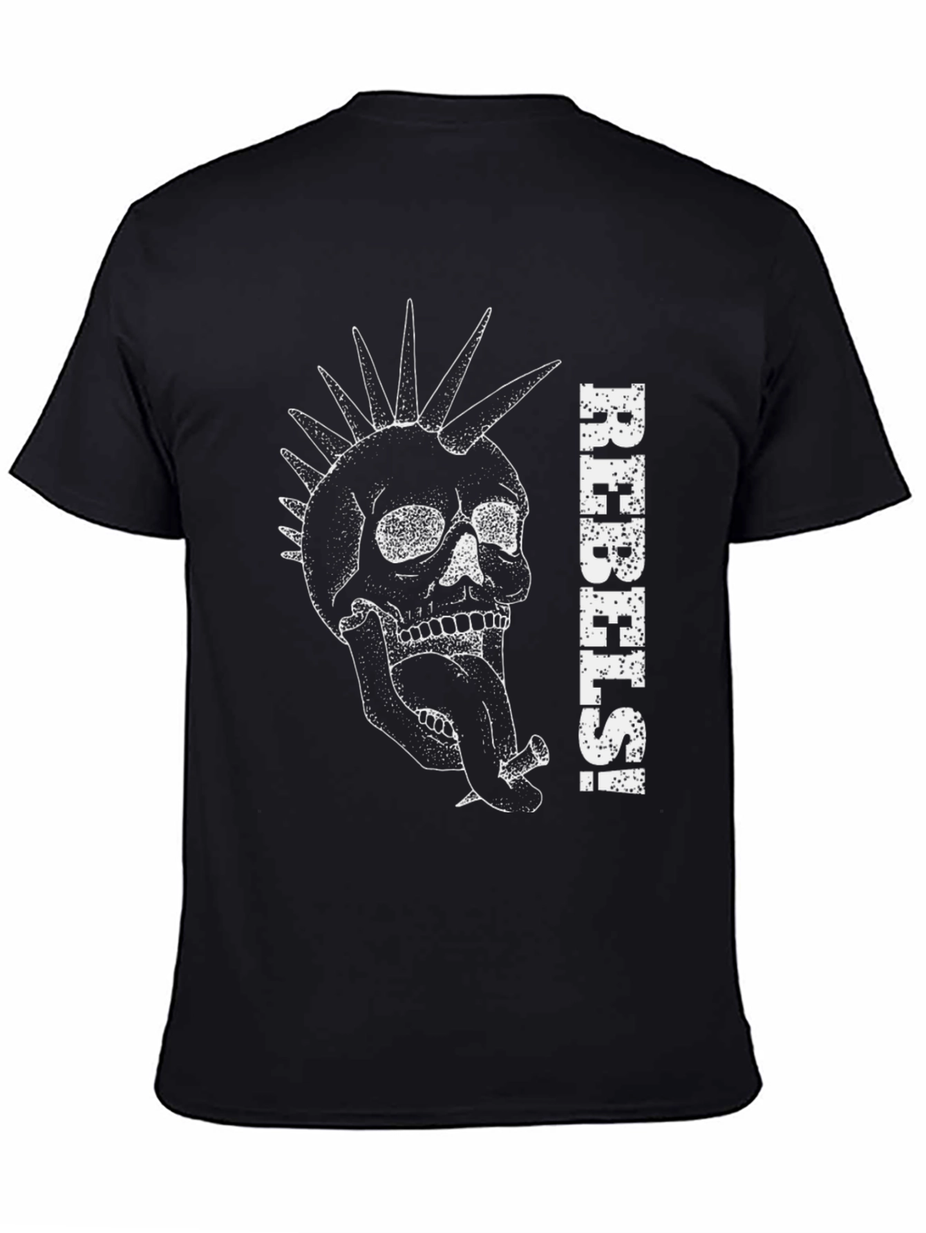 Rebels Skull Graphic Black T-Shirt