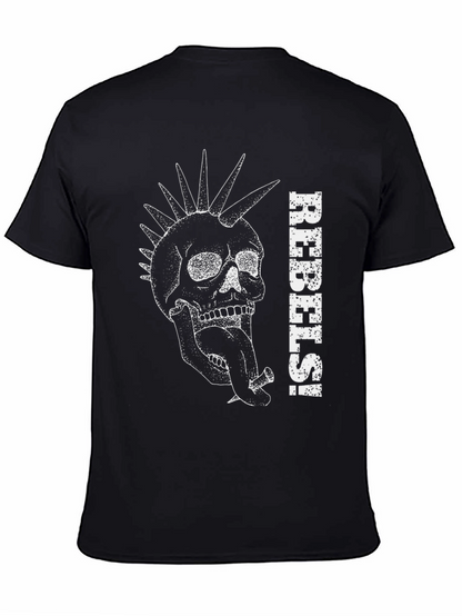 Rebels Skull Graphic Black T-Shirt