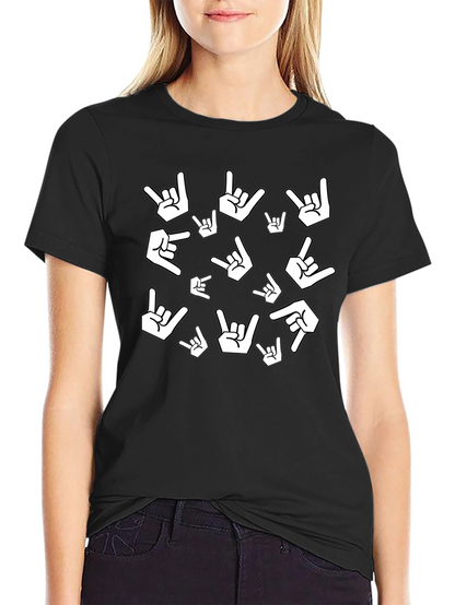 Rock On Gesture Print Tee