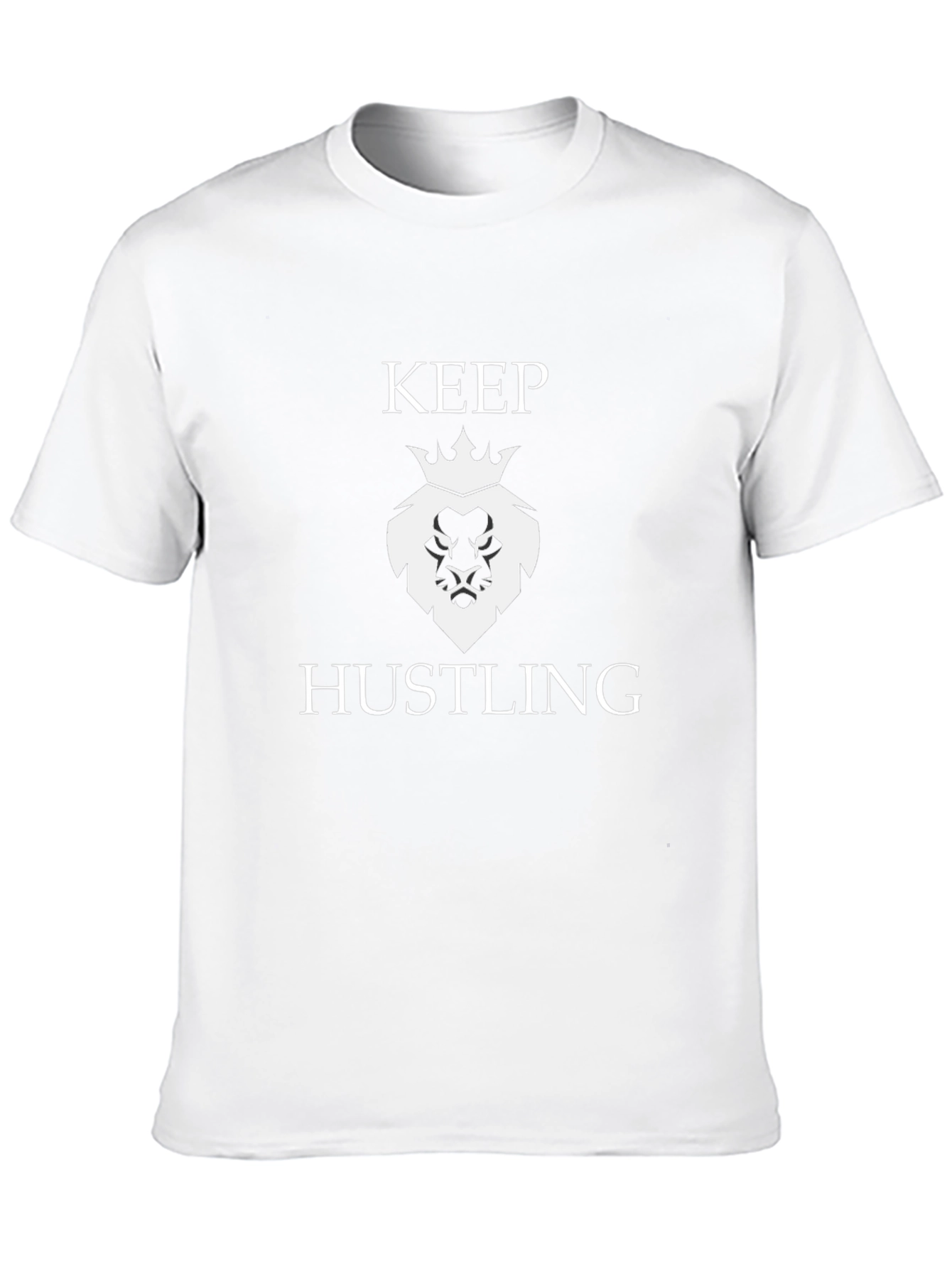Keep Hustling Lion Graphic Tee - Black