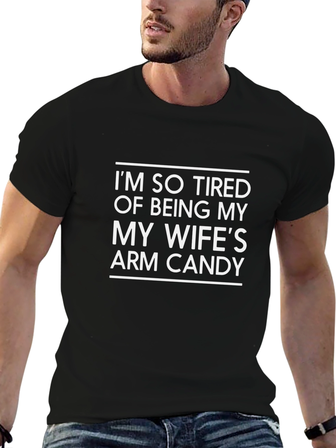 Funny Arm Candy Graphic Tee for Men