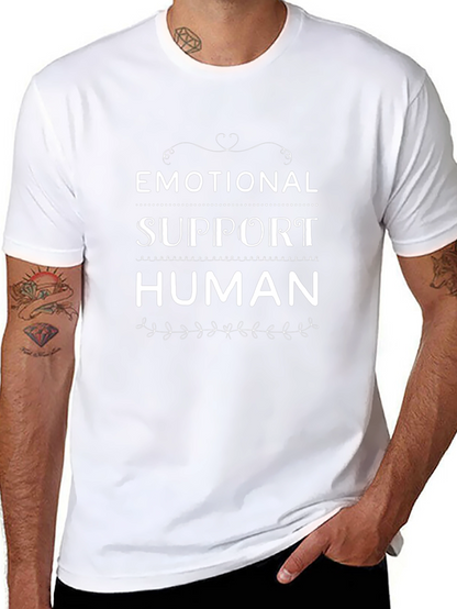 Emotional Support Human Black T-Shirt