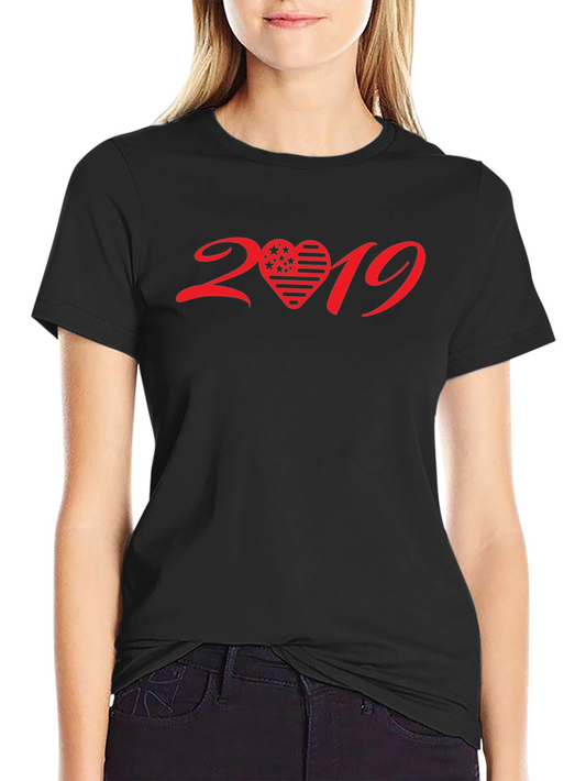 2019 Heart Graphic T-Shirt