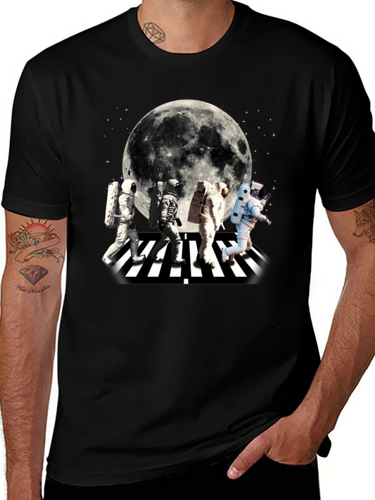 Astronaut Abbey Road Moon Graphic T-Shirt