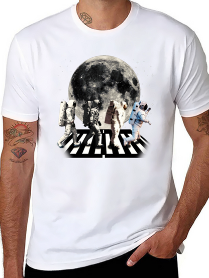Astronaut Abbey Road Moon Graphic T-Shirt