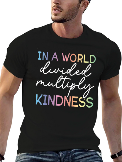 Kindness Graphic Tee - Rainbow Text