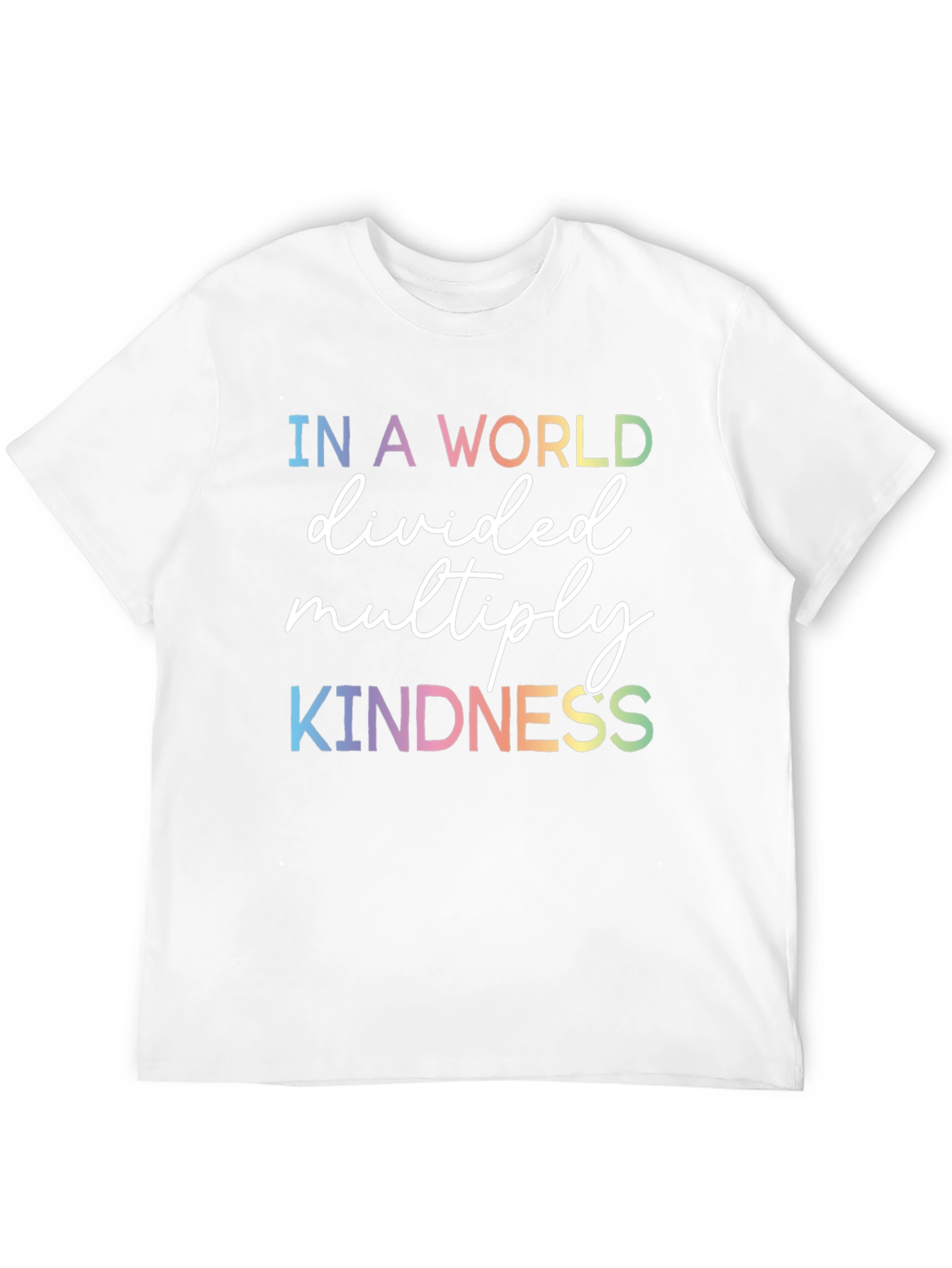Kindness Graphic Tee - Rainbow Text