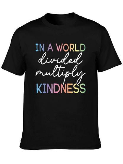 Kindness Graphic Tee - Rainbow Text