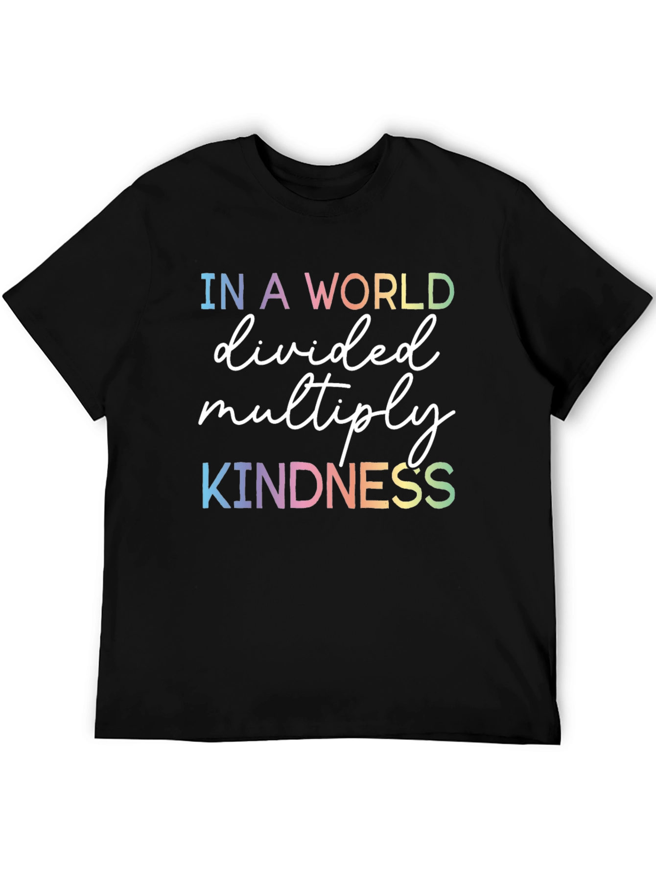 Kindness Graphic Tee - Rainbow Text