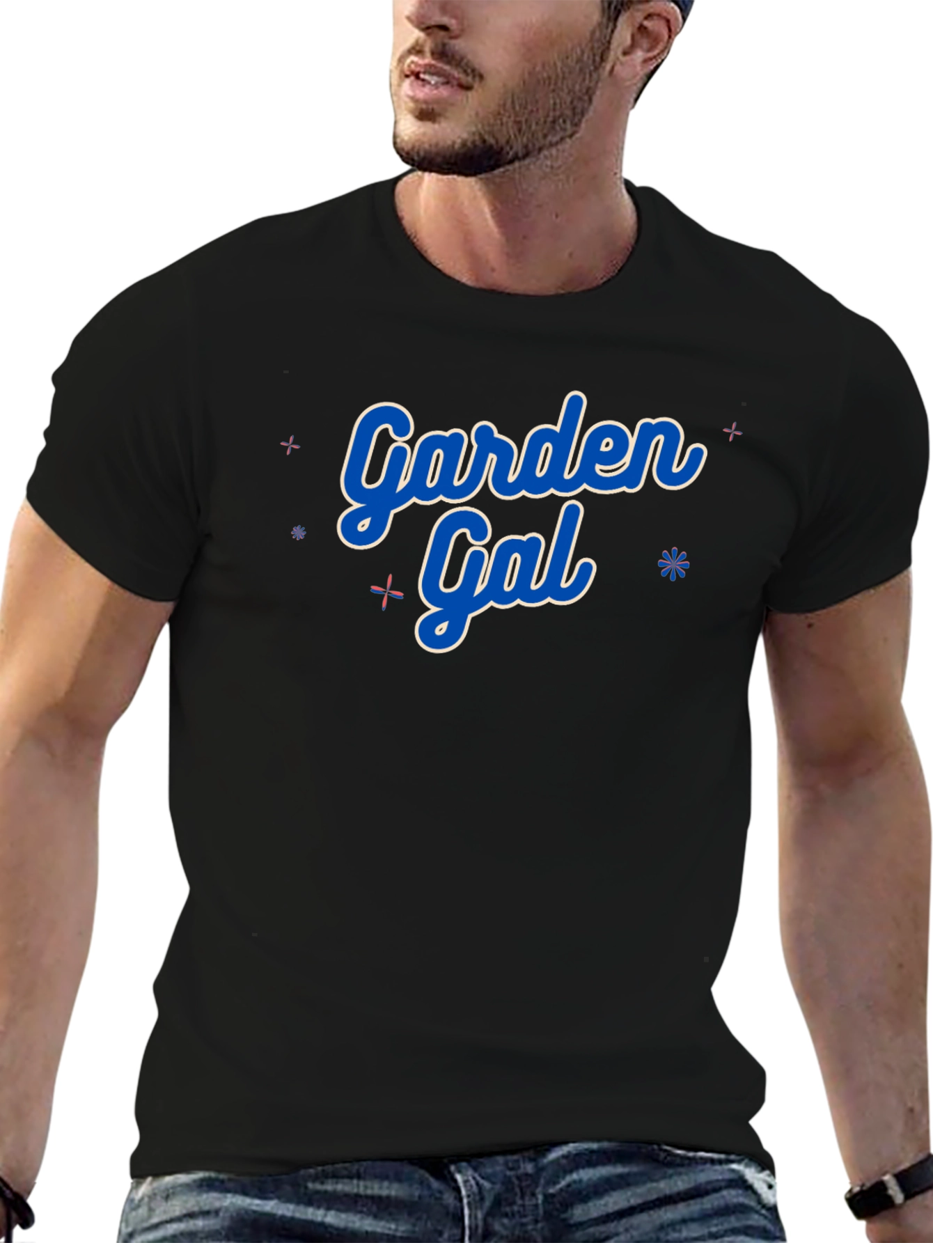 Garden Gal T-Shirt - Black Crew Neck