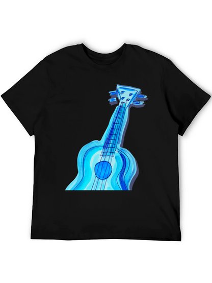 Blue Ukulele Graphic T-Shirt