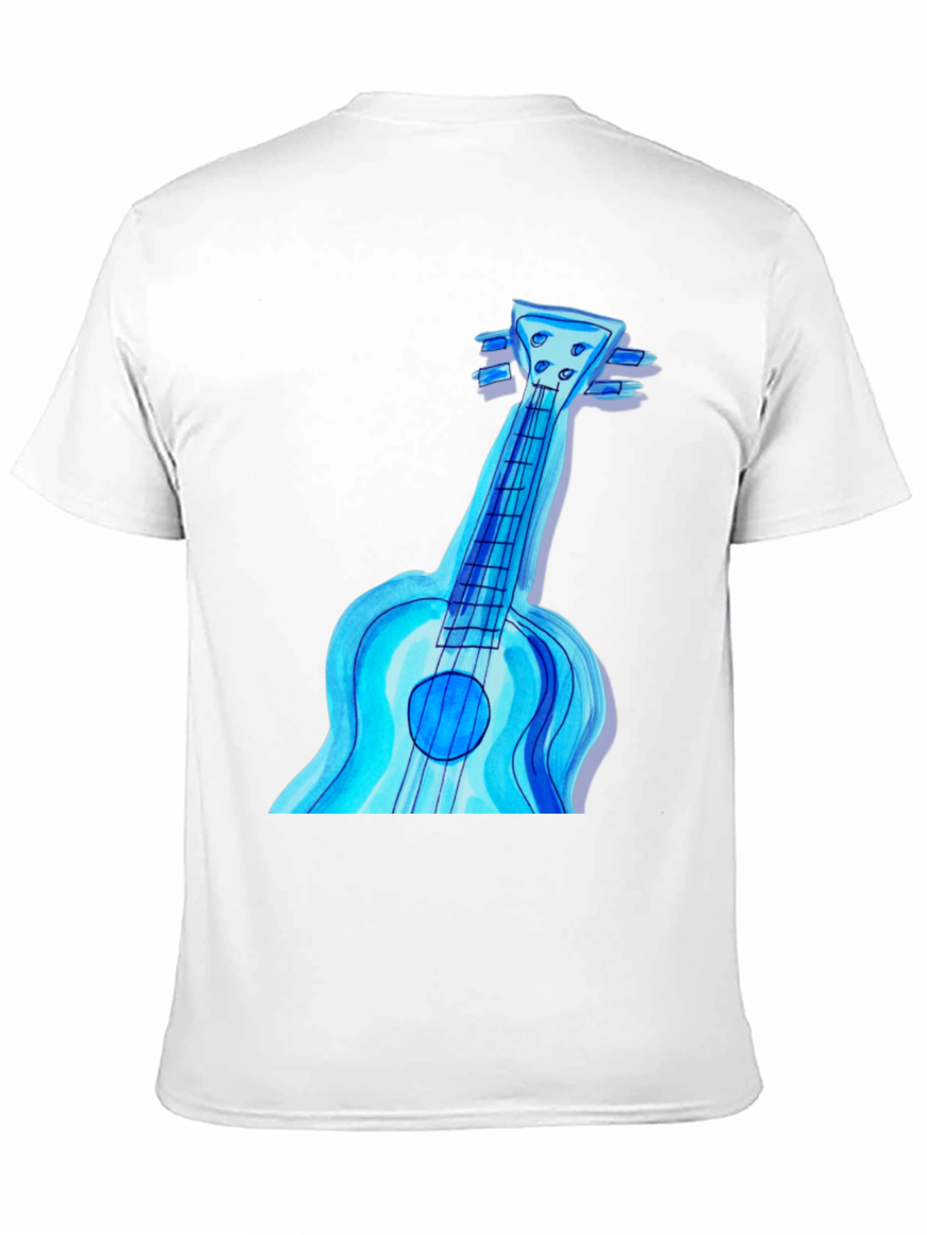 Blue Ukulele Graphic T-Shirt