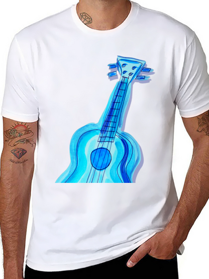 Blue Ukulele Graphic T-Shirt