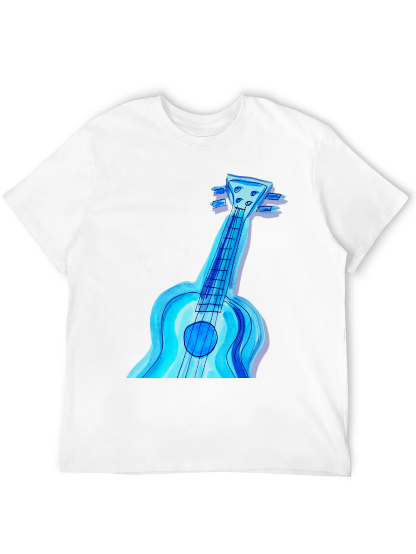Blue Ukulele Graphic T-Shirt